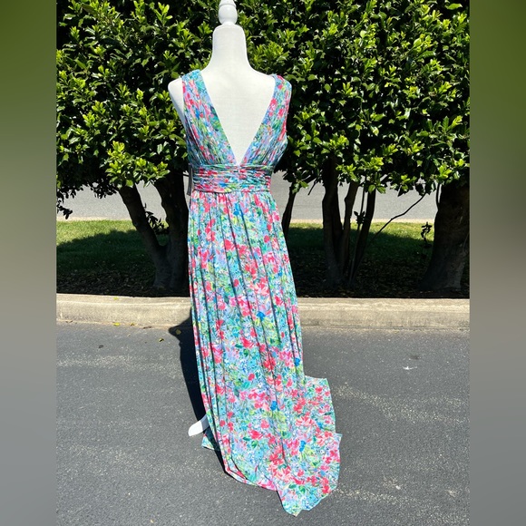 AIDAN BY AIDAN MATTOX Pleated Chiffon Print Dress NWT - Picture 10 of 12